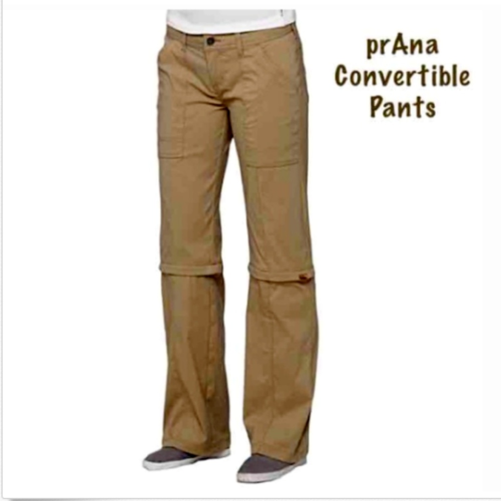 PRANA Tan Convertible Hiking Pants Size M